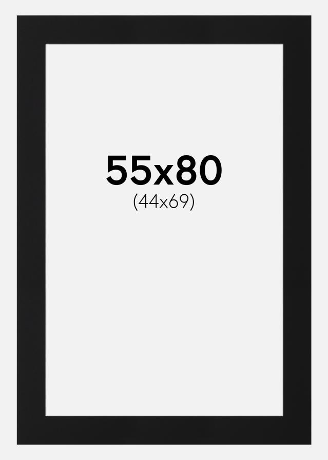 Paszpartu Fekete Standard (Fehér Mag) 55x80 cm (44x69)