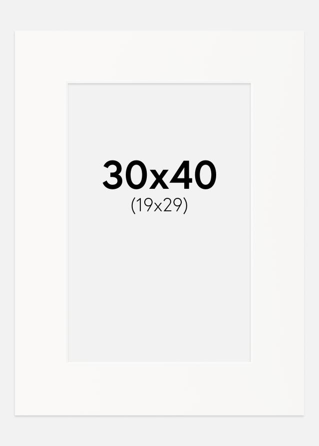 Paszpartu Piszkosfehér Fehér él 30x40 cm (19x29)