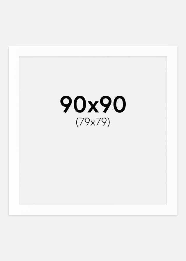 Paszpartu Fehér Fehér él 90x90 cm (79x79)