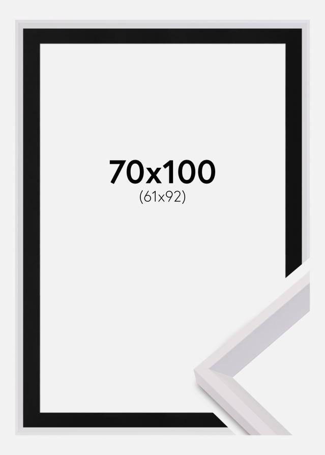 Keret Globe Fehér 70x100 cm - Paszpartu Fekete 62x93 cm