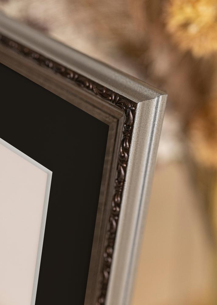 Keret Abisko Ezüst 24x30 cm - Paszpartu Fekete 18x24 cm