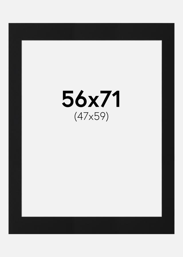 Paszpartu Fekete Standard (Fehér Mag) 56x71 cm (47x59)