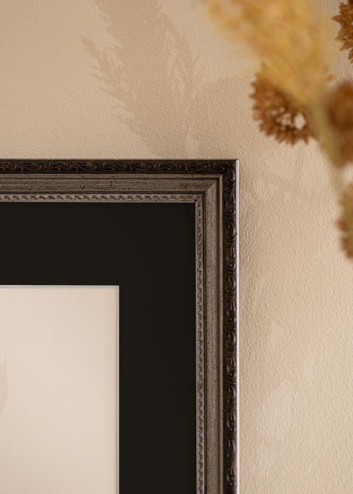 Keret Abisko Ezüst 24x30 cm - Paszpartu Fekete 18x24 cm