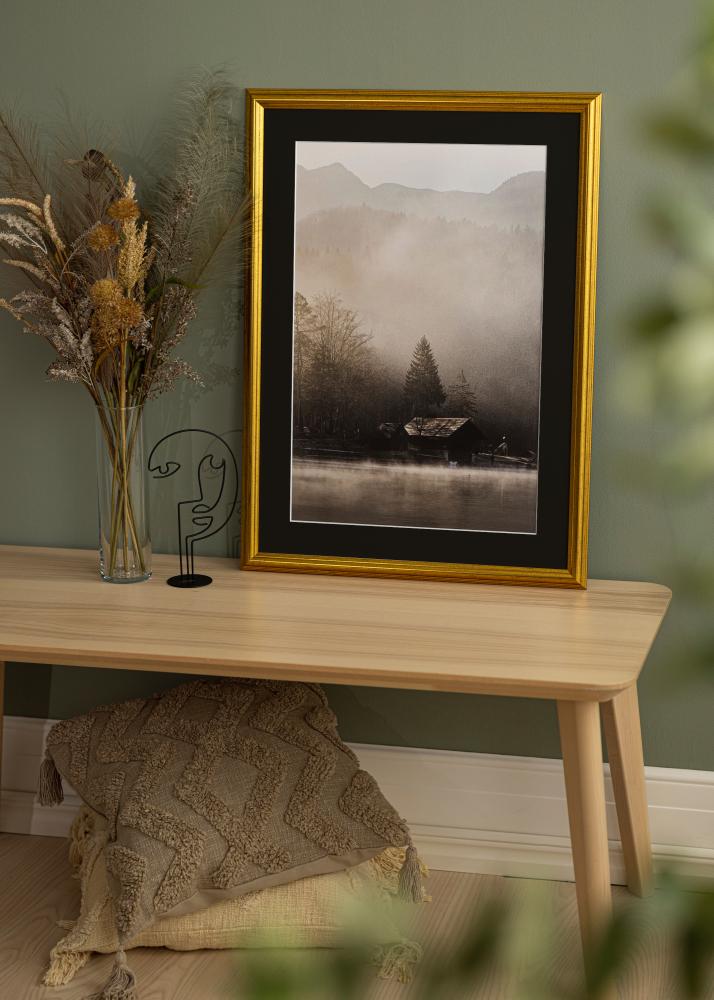 Keret Västkusten Arany 32x45 cm - Paszpartu Fekete 25x30 cm