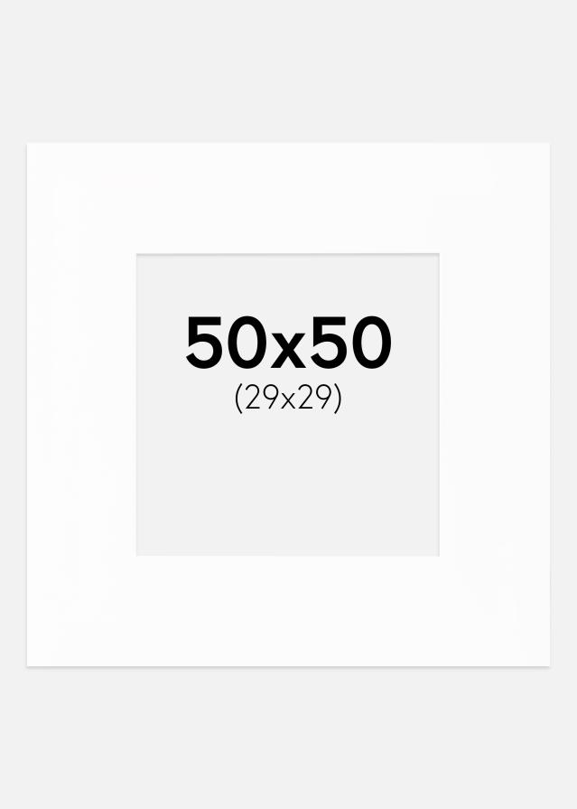 Paszpartu XL Fehér Fehér él 50x50 cm (29x29)