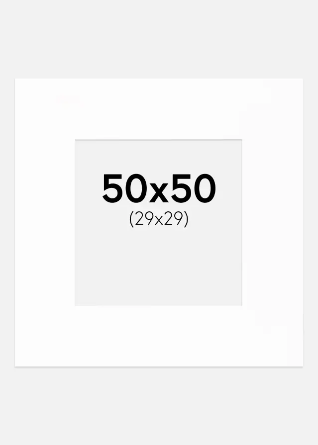 Paszpartu XL Standard Fehér Fehér él 50x50 cm (29x29)