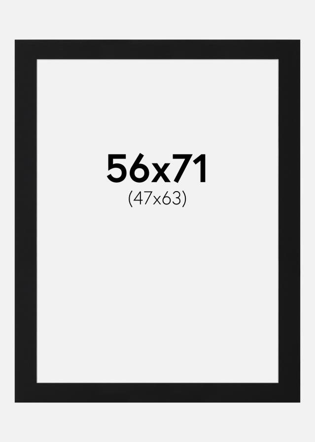 Paszpartu Fekete Standard (Fehér Mag) 56x71 cm (47x63)