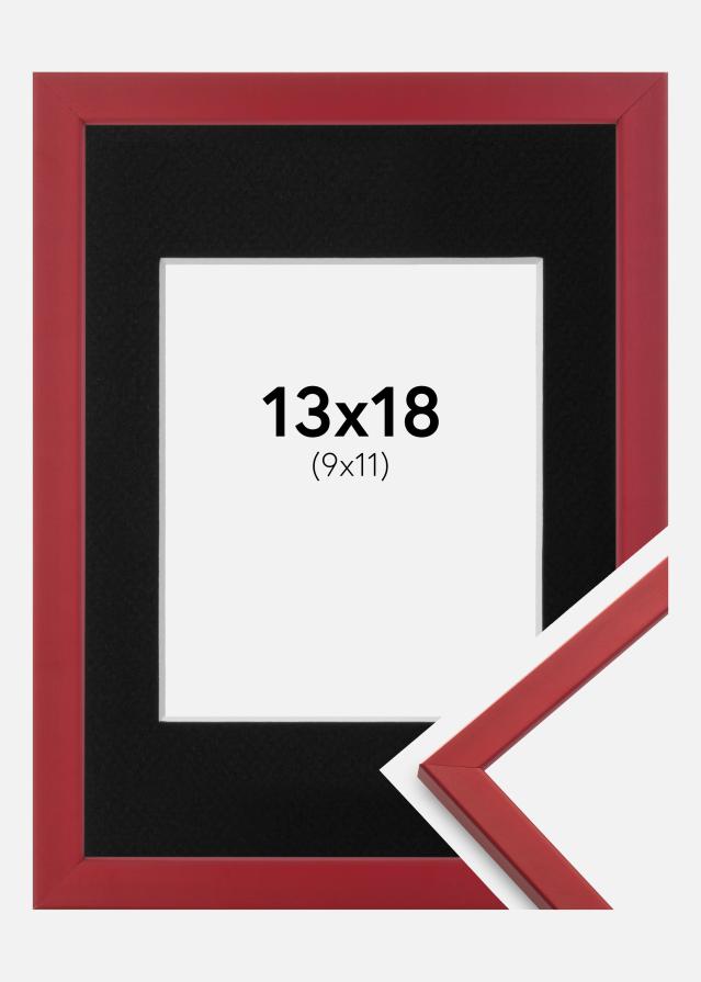 Keret Edsbyn Piros 13x18 cm - Paszpartu Fekete 10x12 cm