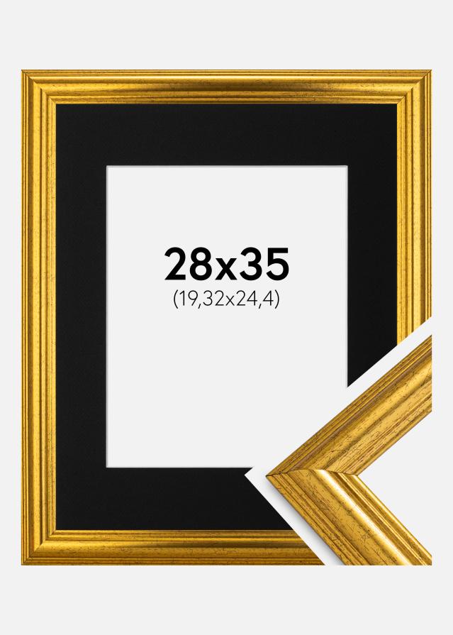 Keret Västkusten Arany 28x35 cm - Paszpartu Fekete 8x10 inches