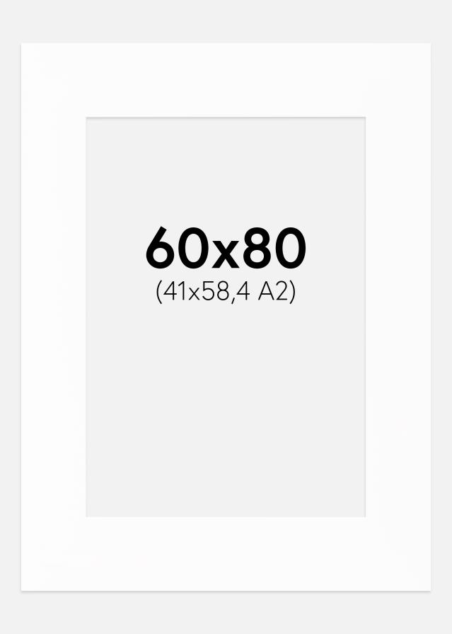 Paszpartu XL Standard Fehér Fehér él 60x80 cm (41x58,4 - A2)