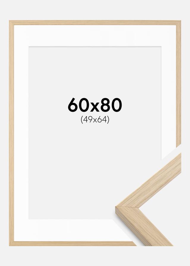 Keret Grimsåker Tölgy 60x80 cm - Paszpartu Fehér 50x65 cm