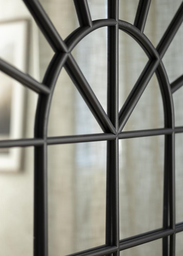 Tükör Window fenyő Dome Fekete 103x180 cm