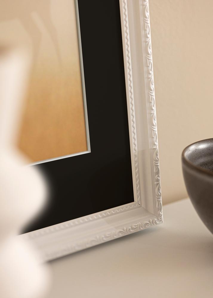 Keret Abisko Fehér 30x40 cm - Paszpartu Fekete 18x27 cm