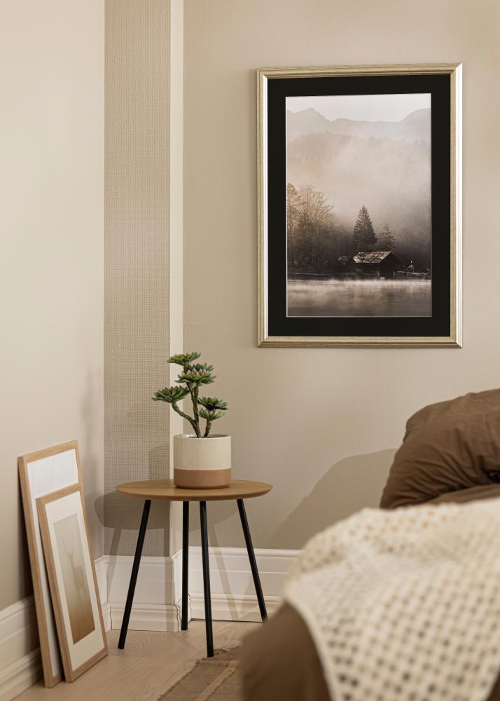 Keret Västkusten Ezüst 70x100 cm - Paszpartu Fekete 62x93 cm