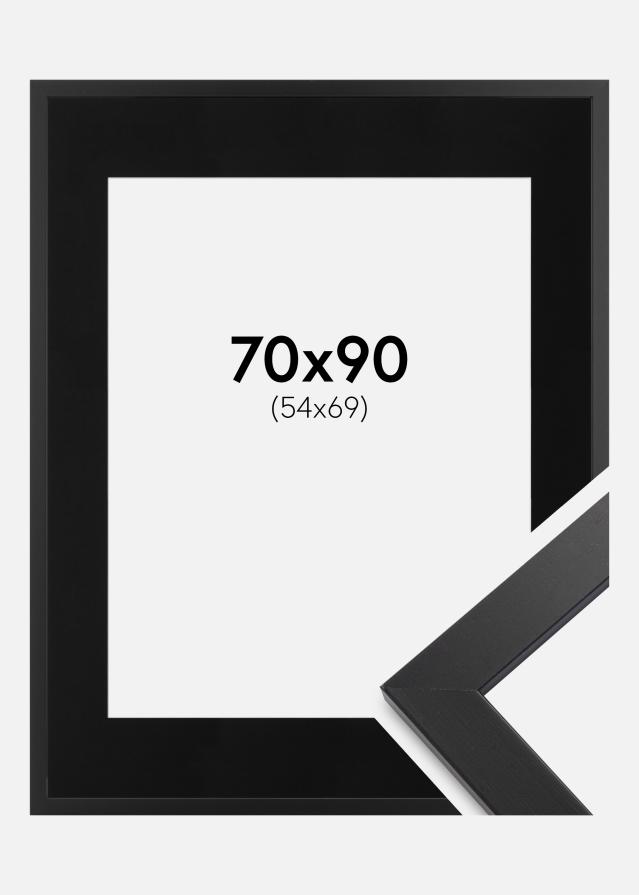 Keret Black Wood 70x90 cm - Paszpartu Fekete 55x70 cm