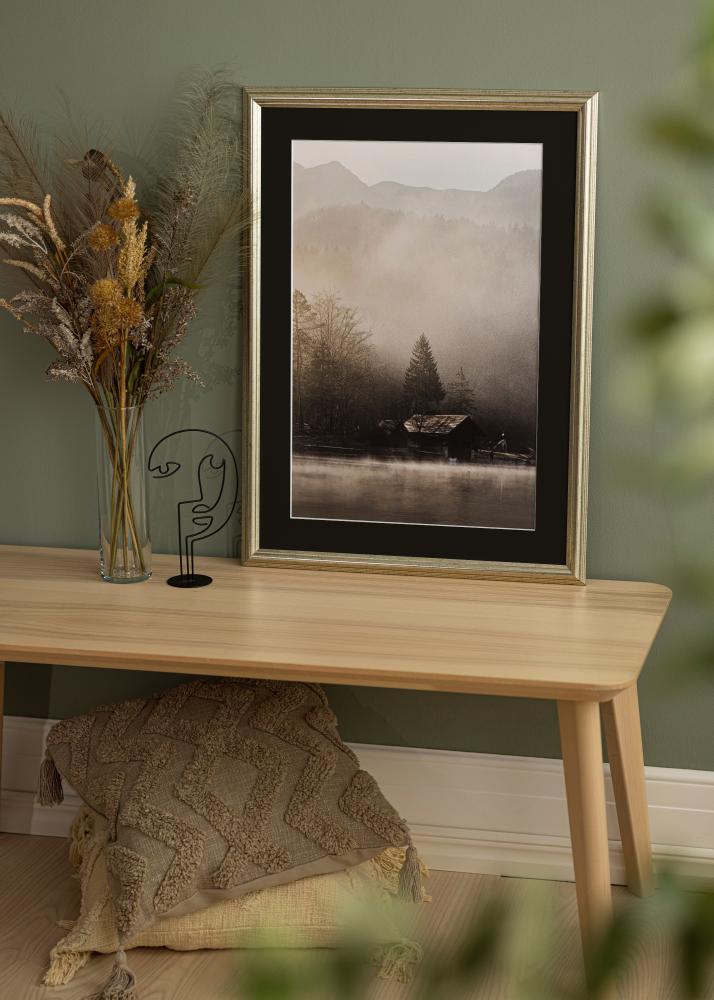 Keret Västkusten Ezüst 70x100 cm - Paszpartu Fekete 62x93 cm