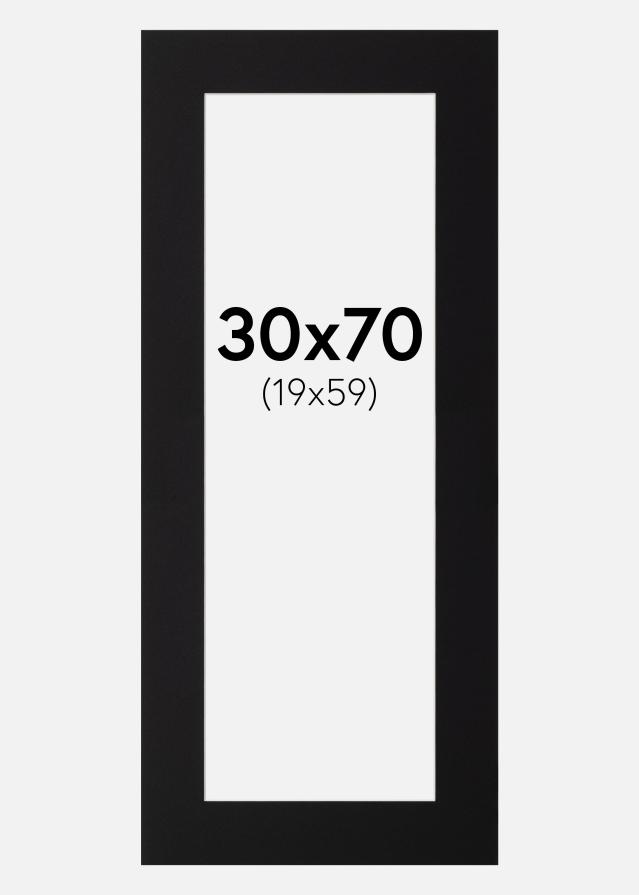 Paszpartu Fekete Standard Fehér él 30x70 cm (19x59)