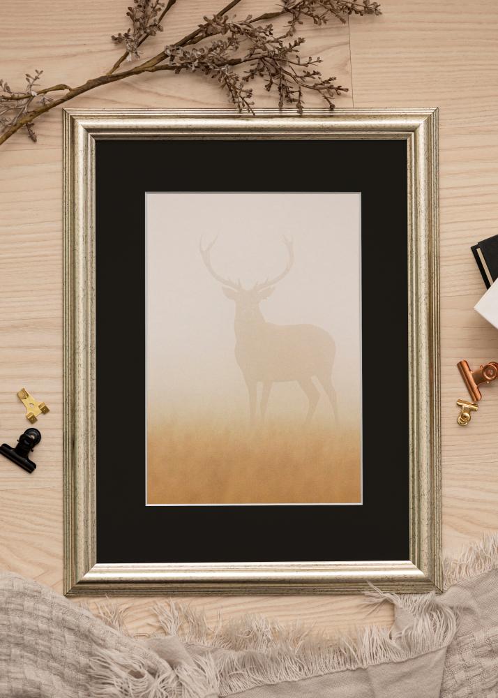 Keret Västkusten Ezüst 70x100 cm - Paszpartu Fekete 62x93 cm