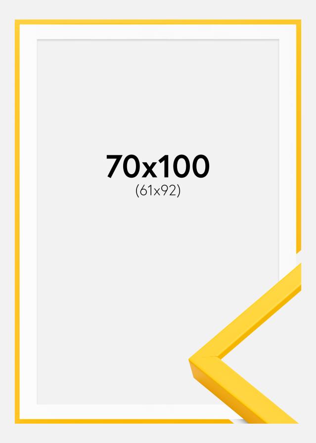 Keret E-Line Sárga 70x100 cm - Paszpartu Fehér 62x93 cm
