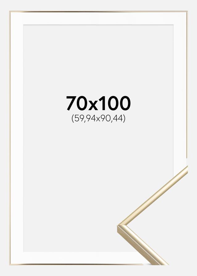 Keret Visby Csiszolt Arany 70x100 cm - Paszpartu Fehér 24x36 inches