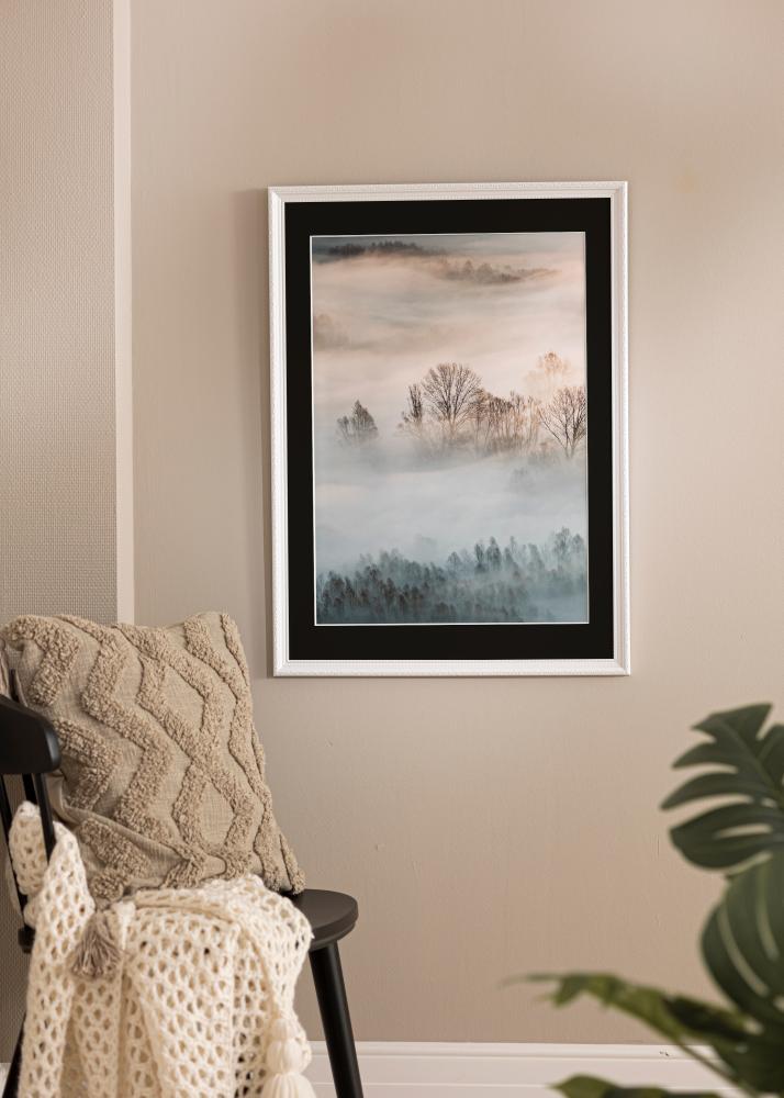 Keret Abisko Fehér 30x40 cm - Paszpartu Fekete 18x27 cm