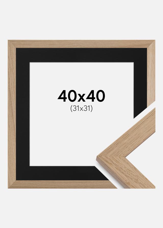 Keret Trendline Tölgy 40x40 cm - Paszpartu Fekete 32x32 cm