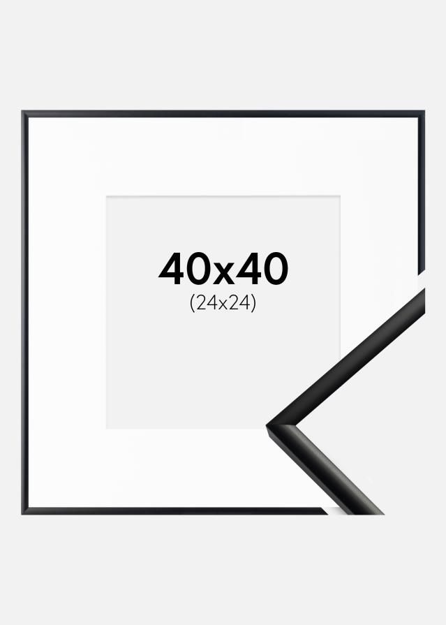 Keret New Lifestyle Matt Fekete 40x40 cm - Paszpartu Fehér 25x25 cm