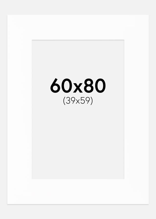 Paszpartu XL Fehér Fehér él 60x80 cm (39x59)