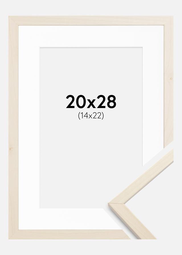 Keret Edsbyn Juharfa 20x28 cm - Paszpartu Fehér 15x23 cm