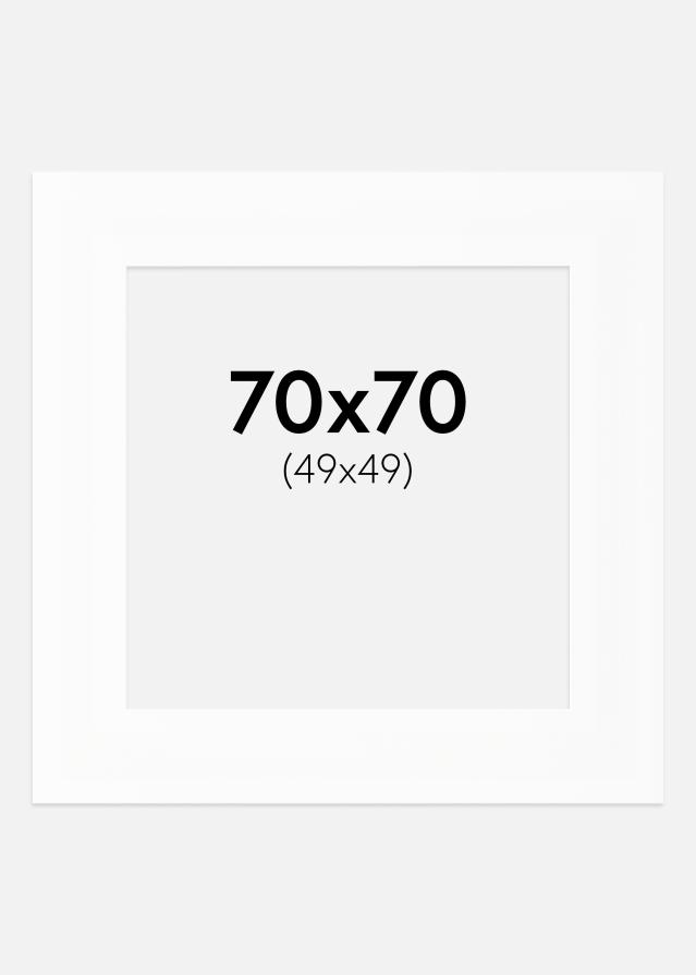 Paszpartu XXL Standard Fehér Fehér él 70x70 cm (49x49)