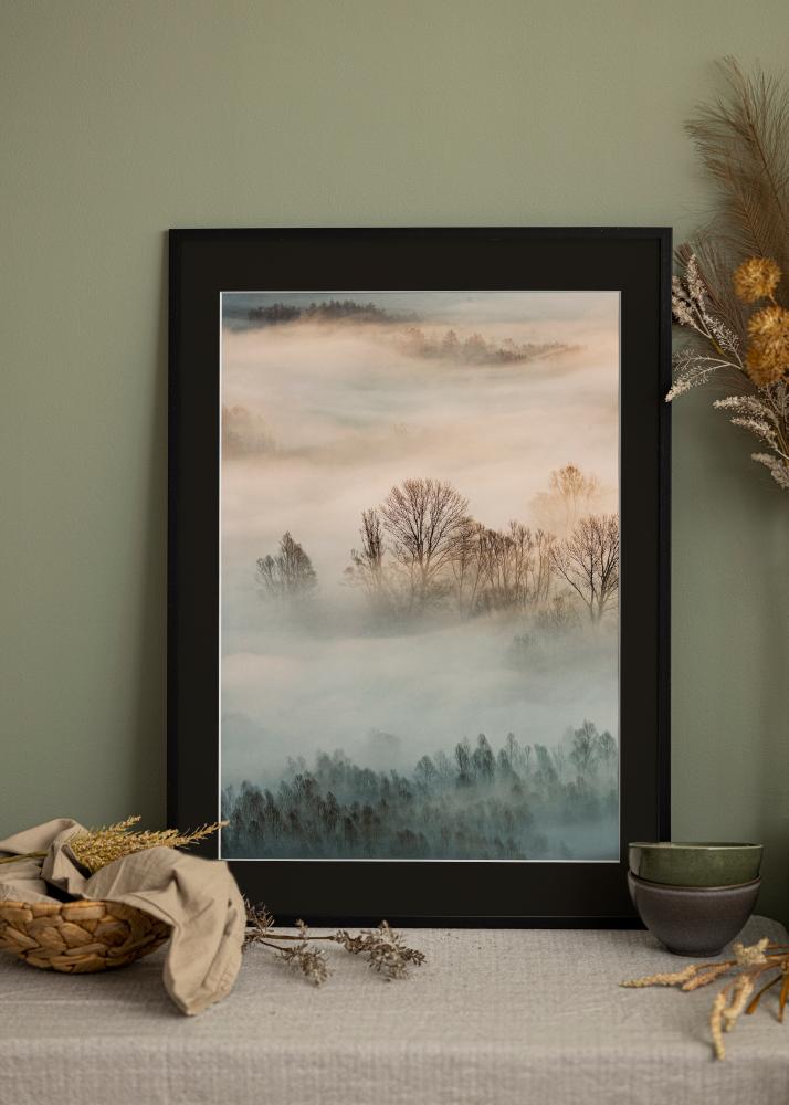 Keret Edsbyn Fekete 30x40 cm - Paszpartu Fekete 8x12 inches (20,32x30,48 cm)