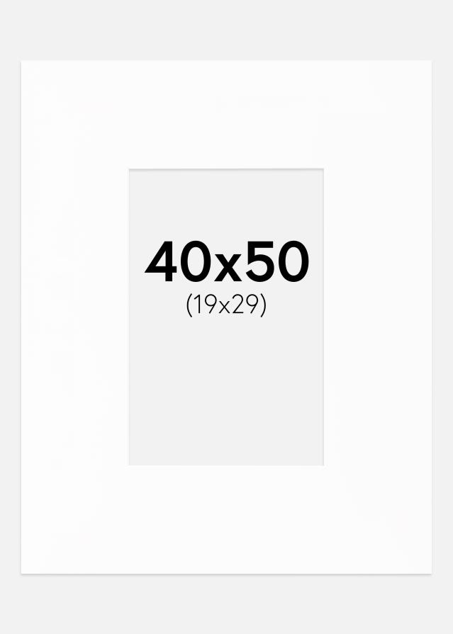 Paszpartu XL Fehér Fehér él 40x50 cm (19x29)