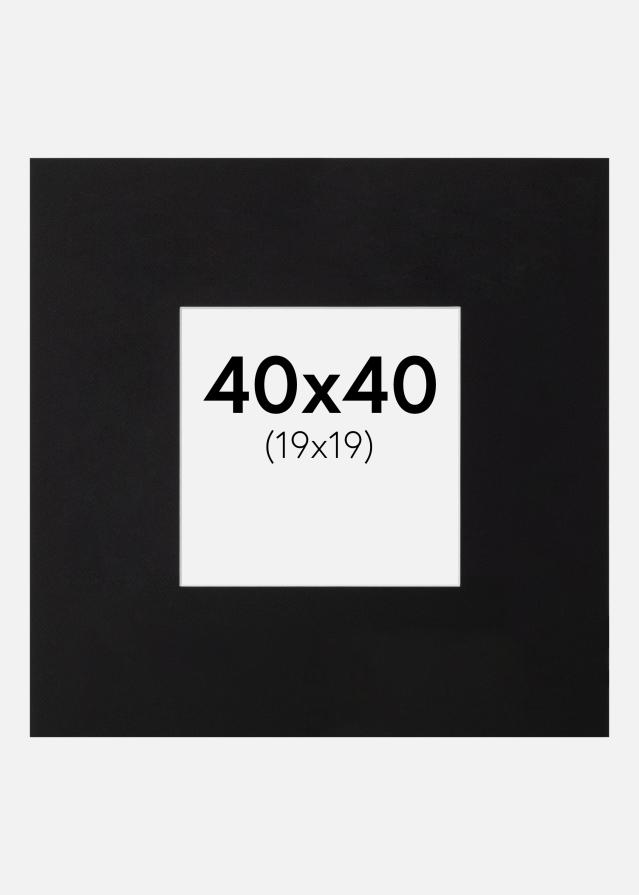 Paszpartu XL Fekete Fehér él 40x40 cm (19x19)