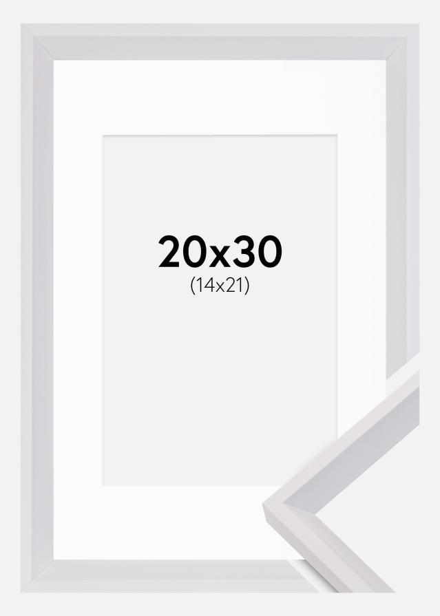 Keret Globe Fehér 20x30 cm - Paszpartu Fehér 15x22 cm