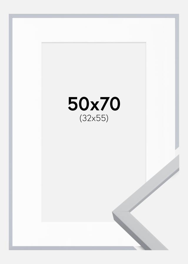 Keret Oslo Fehér 50x70 cm - Paszpartu Fehér 33x56 cm