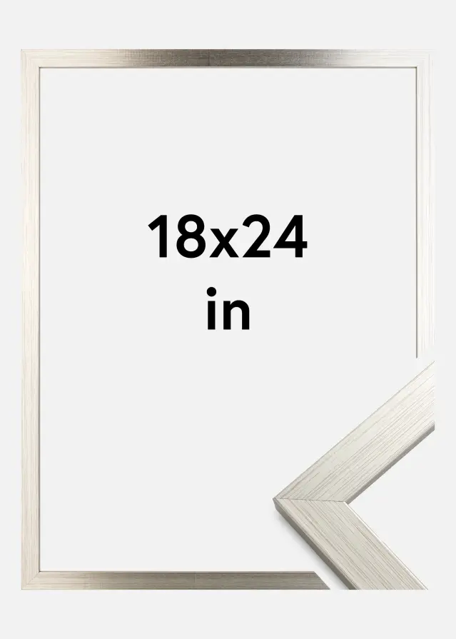 Keret Ezüst Wood 18x24 inches (45,72x60,96 cm)