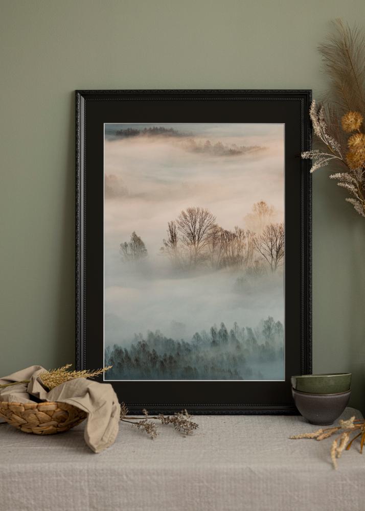 Keret Abisko Fekete 30x40 cm - Paszpartu Fekete 18x27 cm