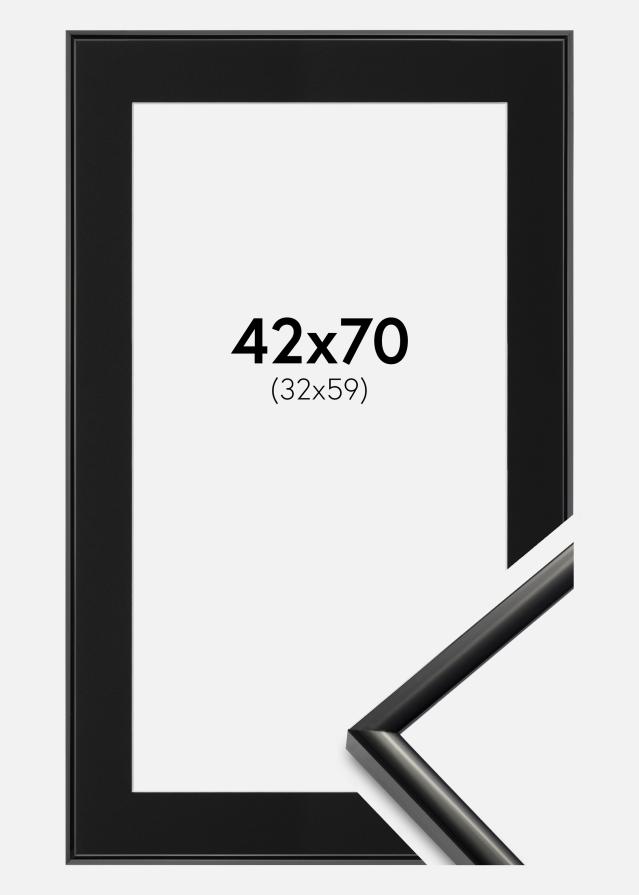 Keret New Lifestyle Fekete 42x70 cm - Paszpartu Fekete 33x60 cm