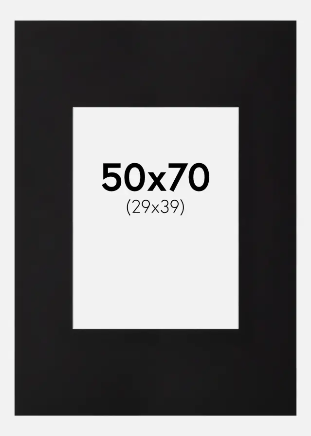 Paszpartu XL Fekete Fehér él 50x70 cm (29x39)