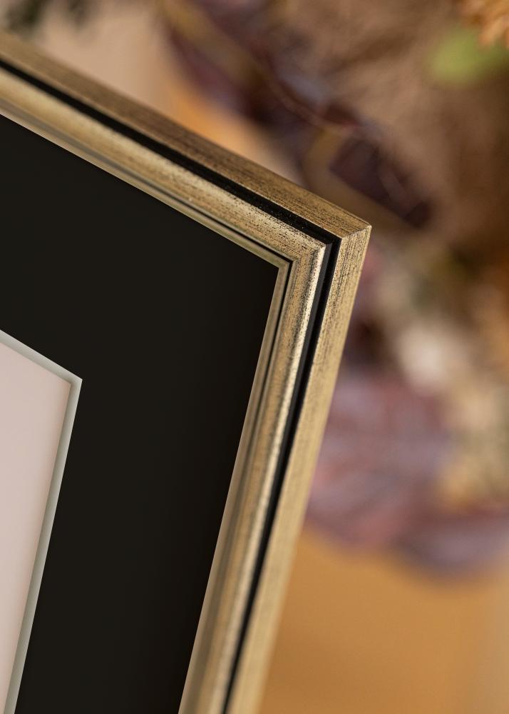 Keret Horndal Ezüst 20x30 cm - Paszpartu Fekete 15x22 cm