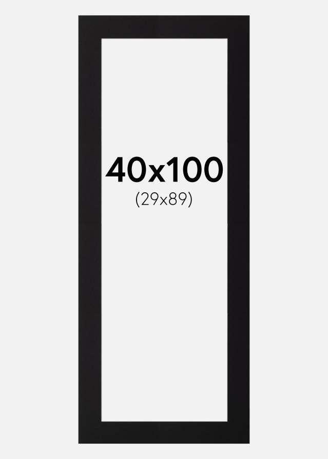 Paszpartu Fekete Standard Fehér él 40x100 cm (29x89)