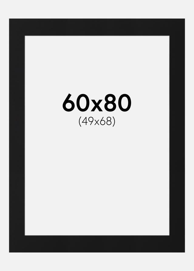 Paszpartu Fekete Standard (Fehér Mag) 60x80 cm (49x68)