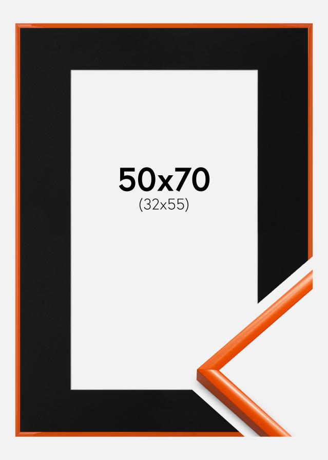 Keret New Lifestyle Narancssárga 50x70 cm - Paszpartu Fekete 33x56 cm
