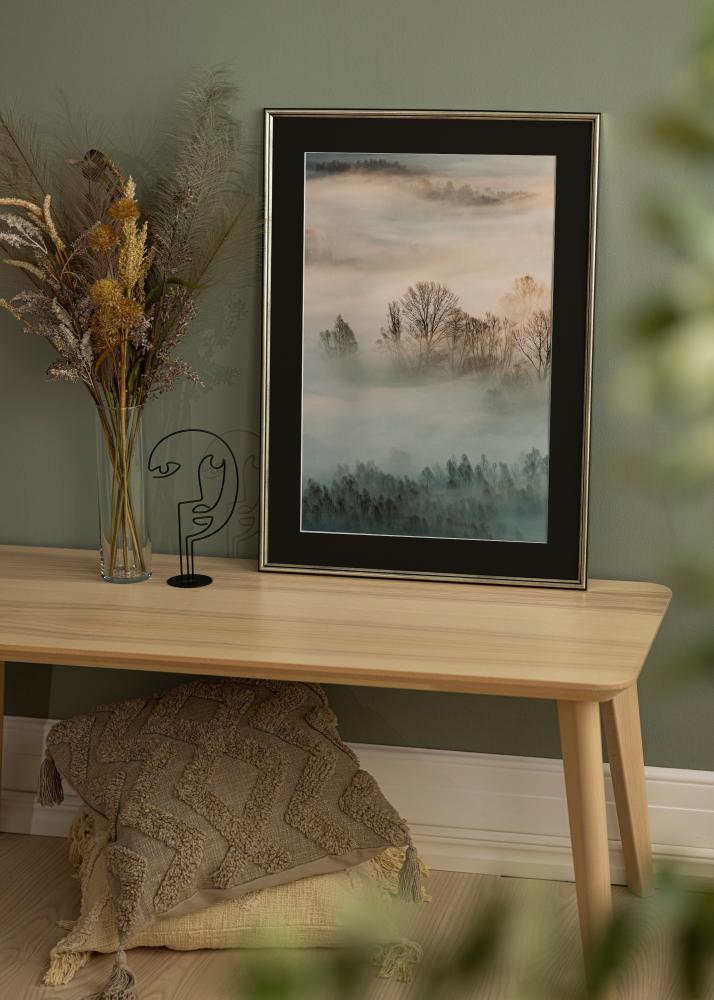 Keret Horndal Ezüst 20x30 cm - Paszpartu Fekete 15x22 cm