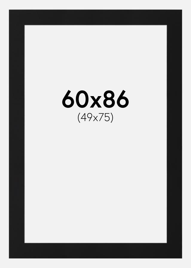 Paszpartu Fekete Standard (Fehér Mag) 60x86 cm (49x75)