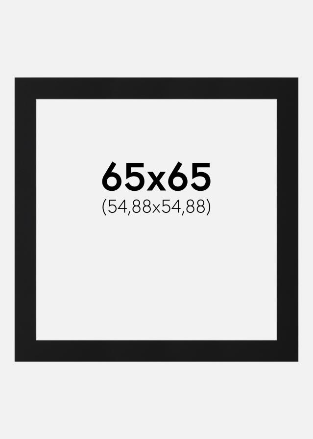 Paszpartu Fekete Standard (Fehér Mag) 65x65 cm (54,88x54,88)