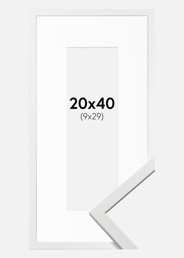 Keret Edsbyn Fehér 20x40 cm - Paszpartu Fehér 10x30 cm