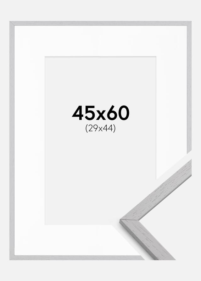 Keret Edsbyn Grey 45x60 cm - Paszpartu Fehér 30x45 cm