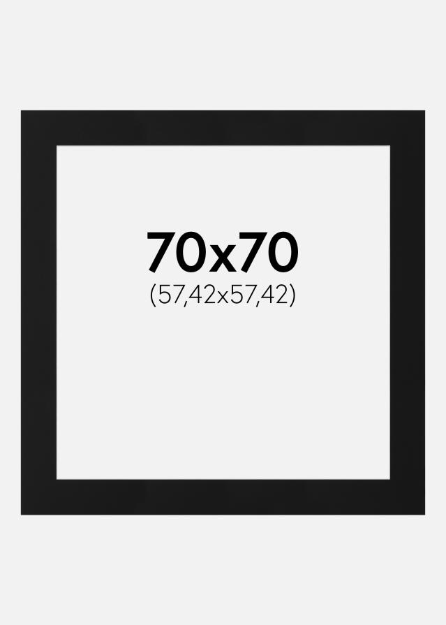 Paszpartu Fekete Standard (Fehér Mag) 70x70 cm (57,42x57,42)