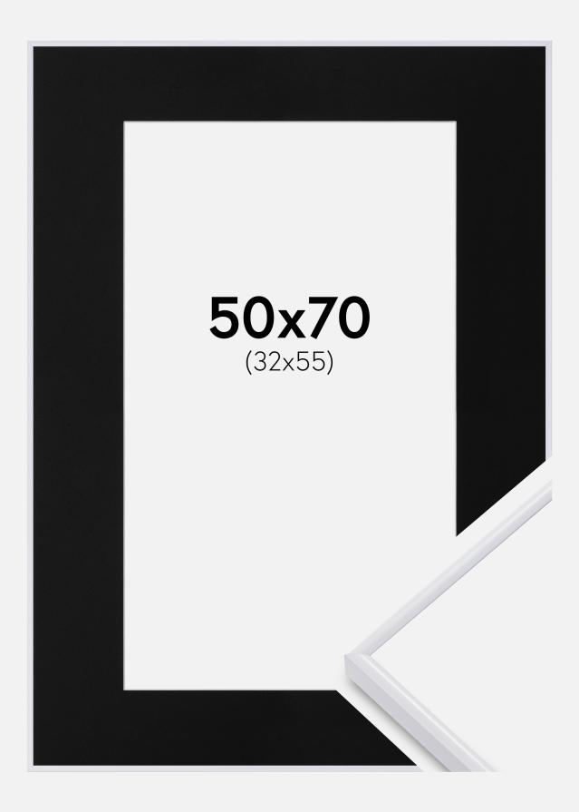 Keret Visby Fehér 50x70 cm - Paszpartu Fekete 33x56 cm